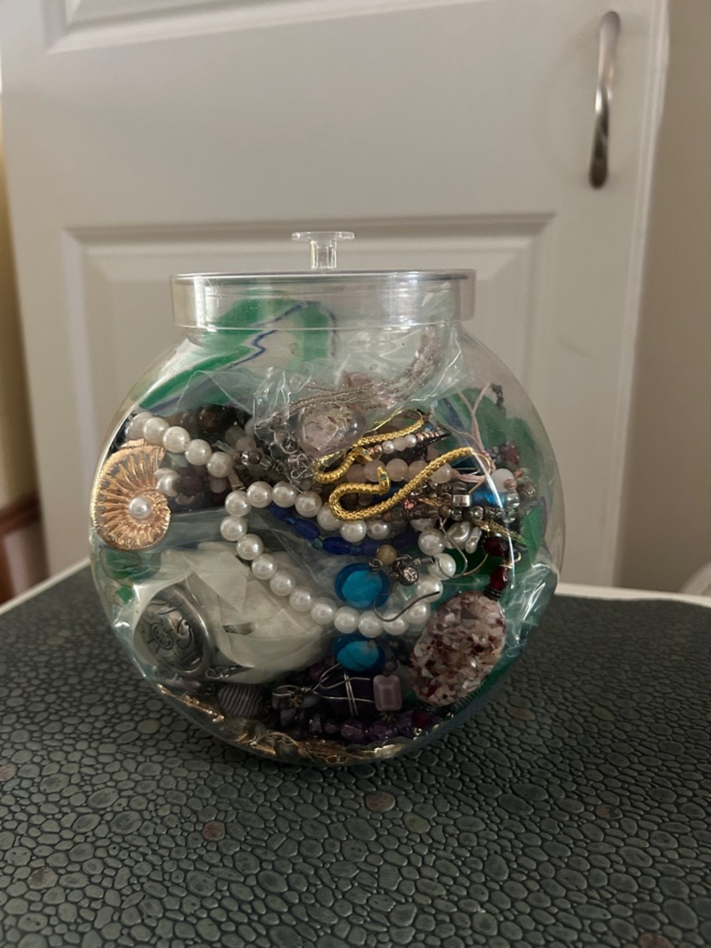 Mystery jewelry jar!! Over 50 pieces ! All different colors and styles .